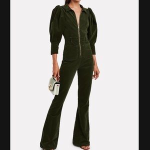 Weworewhat 70s style green corduroy jumpsuit
